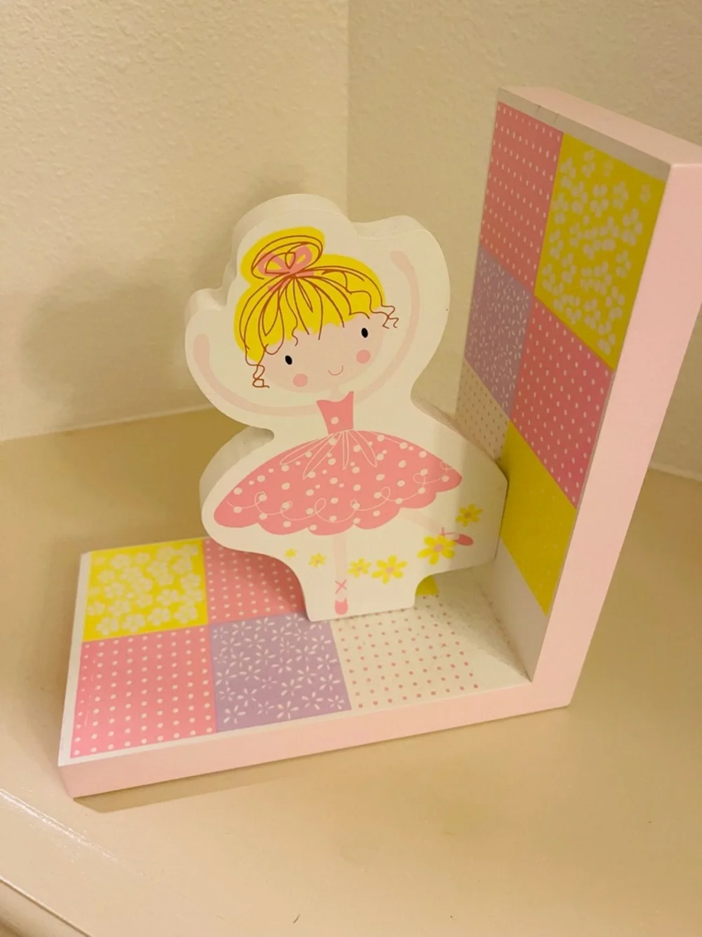 Creative Concept for kids Pink Ballerina Wooden Bookends - Charming  Room Accent - Picture 3 of 8